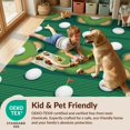 thumbnail image 4 of Design&I 8'x10' Washable Area Rug Sport Park Layout With Flag Pin And Fairway Stripe Design Golf Ball Refined for King Size Bedroom, Under Bed, Sleek Flatweave Pet Friendly, 4 of 7