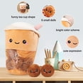 thumbnail image 2 of 13.7in Squishy Bubble Tea Plush Pillow Toy Removable Stuffed 6Pcs Cute Boba Plushies Food Hugging Cup Creative Gifts for Kids Girls Boys(Brown), 2 of 6