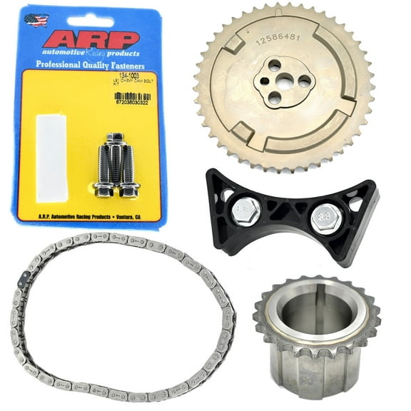 Michigan Motorsports LS Timing Chain Set with Cam Sprocket, ARP Cam Bolts, Crank Gear, Timing Chain and Dampener -Fits 4.8 5.3 5.7 6.0 LS2 LS3 L99 LS4 LS9 LSA