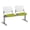 White Back, Avocado Seat, variant on KFI Studios KOOL 2 Seat Reception Bench, White Back, Avocado Seat