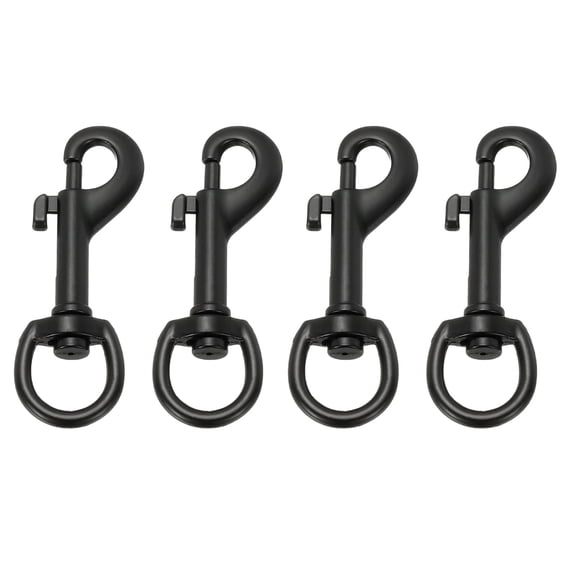 Uxcell 4 Pcs Flag Swivel Snap Clips, 2.7 Inch Heavy Duty Alloy Flag Pole Snaps Hooks, Black