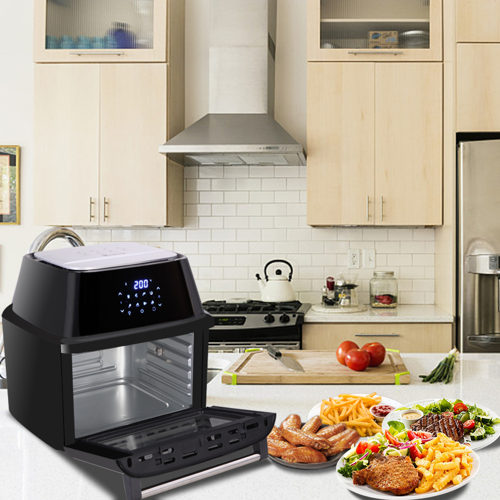 16.9QT Hot Air Fryer, 8 in 1 Electric Airfryer, Large Air Fryer XL, Air Frying Oil Less Fryer, LED Digital Touchscreen w/ 8 Cooking Presets, 8 Accessories, Temperature Control Oven, 1800W, Q4674 - image 4 of 12
