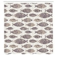 thumbnail image 2 of Ambesonne Nautical Shower Curtain, Fish Sea Animal Marine Art, 69"Wx70"L, Pale Eggplant, 2 of 4