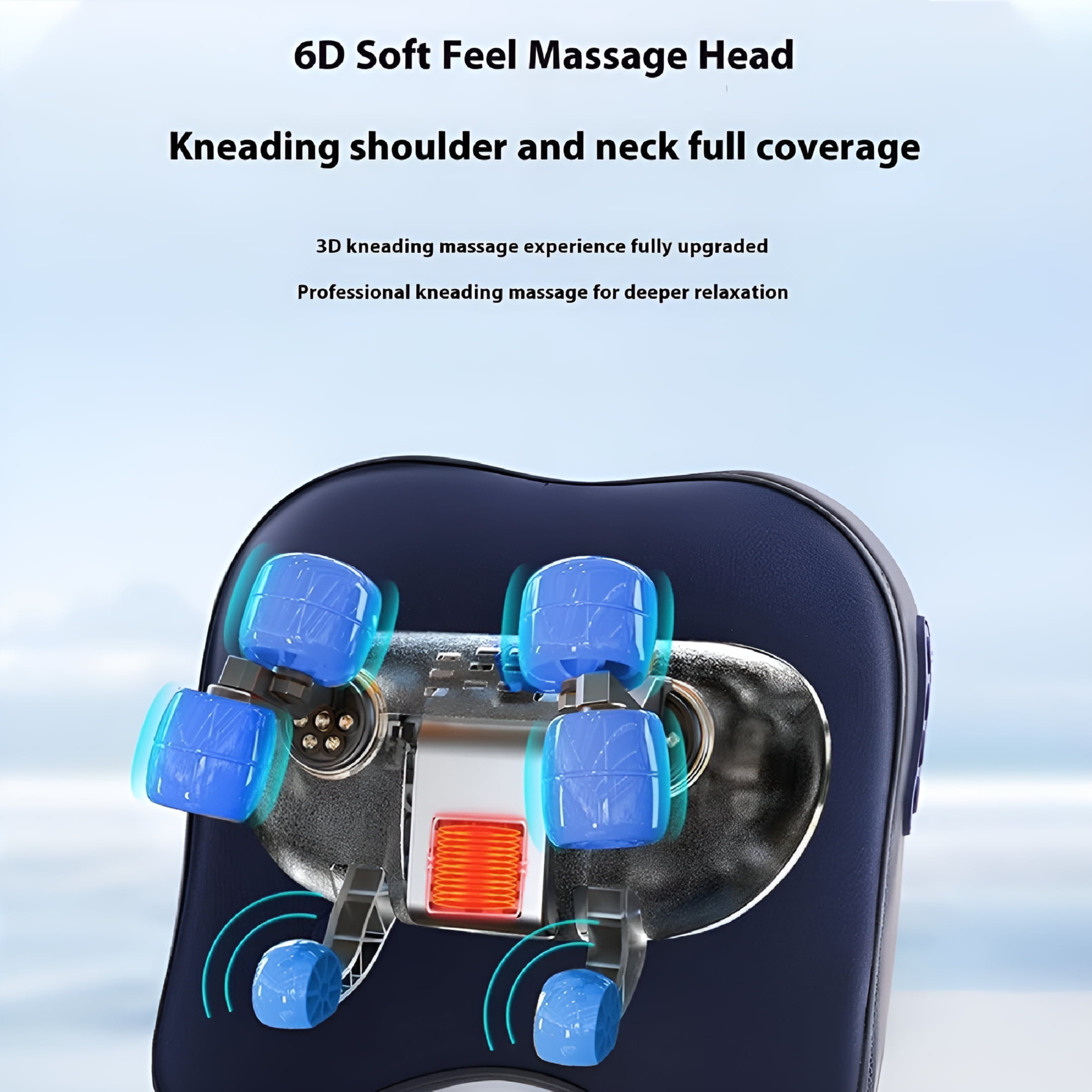 OITY Pillow Neck & Shoulder Massager,Adaptive Thermoknead 3D System,Neck Massager with Rolling Nodes,Neck Massager Pillow Three Modes and Strengths,Heat,Adjustments,For Neck Relaxation