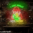 thumbnail image 4 of Glowneon I Just Really Love Ramen Led Sign, Christmas Santa Ramen Art, 4 of 5