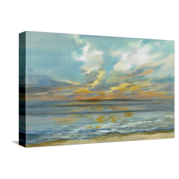 Art.com Rhythmic Sunset Waves Stretched Canvas Print Wall Art by Silvia Vassileva, 18" x 12"