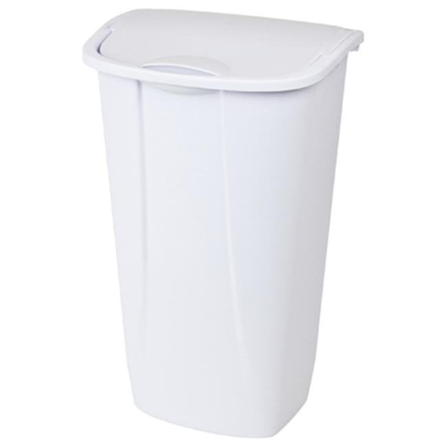 10938006 42 Ltr. Swing Top Wastebasket Can, White