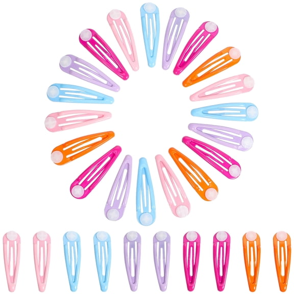 WRITWAA 50pcs Snap Hair Barrettes for Women, Versatile Non- Hair Clips, Perfect for Office and Daily Use