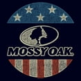 thumbnail image 2 of Junior's Mossy Oak American Flag Circle Logo Graphic Tee Navy Blue 2X Large, 2 of 3