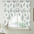thumbnail image 5 of Summer Daisy Swag Valances for Windows 2 Pack Watercolor Eucalyptus Leaf Flower Farmhouses Swag Kitchen Curtains 45 Inches Long Rod Pocket Short Window Treatment for Kitchen Bathroom 36"x45", 5 of 9