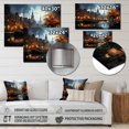 thumbnail image 4 of Designart "Amsterdam Canal at Night Danish Perspective II" Cityscapes Metal Art Living Room, 4 of 5