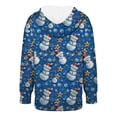 thumbnail image 5 of Chandails d'Hiver Grande Taille pour Femmes Chandails à Capuche à Manches Longues Col Rond Imprimé de Noël Décontracté à la Mode Bleu TTTG, 5 of 5