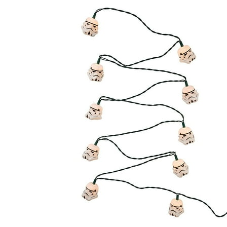 Kurt Adler Star Wars Stormtrooper 10‑Light Christmas String Lights – UL Listed