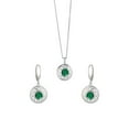 thumbnail image 3 of Malachite and Sterling Silver Celtic Knot Drop Earrings, 3 of 3
