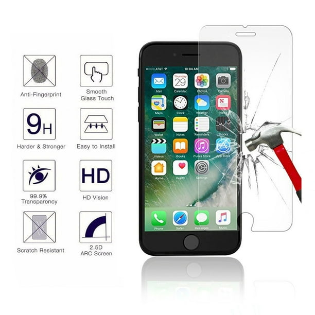 Iphone 8 Plus Screen Protector Glass Njjex Tempered Glass Screen Protector For Apple Iphone 8 Plus 5 5 Inch Walmart Com Walmart Com