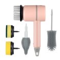 thumbnail image 3 of Cepillo De Limpieza Cepillo de limpieza eléctrico USB Inalámbrico Limpiaparabrisas giratorio de 360 ​​​​grados (Rosa) Tmvgtek Libre de BPA, 3 of 9