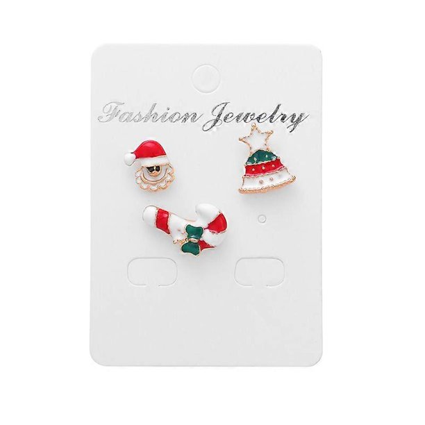 3 piezas/set de broches personalizados de Feliz Navidad, calcetines de Navidad, árbol de Navidad, alce, broche de insignia de esmalte, joyería de fiesta de moda para mujer, calcetines de Papá Noel