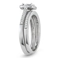 thumbnail image 2 of MyDiamondBox 3/8cttw White Diamonds Miracle Plate Bridal Ring Set Crafted in 10KT White Gold Real Diamond Ring for Women, US6, 2 of 3