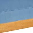 thumbnail image 4 of GDF Studio Keith Outdoor Acacia Wood 5 Seater Sectional Sofa Set with Fire Pit, Blue, 4 of 10