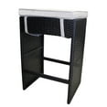 thumbnail image 4 of 7-Piece Black and Beige Wicker Outdoor Furniture Bar Dining Set with Cushions - 78", 4 of 5