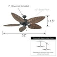thumbnail image 6 of Design House Martinique 52" Oil Rubbed Bronze Indoor/Outdoor Ceiling Fan with Leaf Blades, 6 of 15