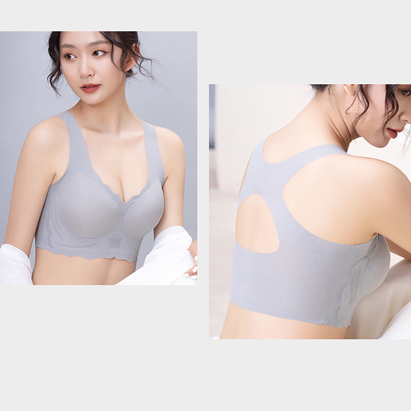 Mrat Clearance Underoutfit Bras for Women Clearance Womens Solid Color  Comfortable Hollow Out Perspective Bra Underwear No Underwire Clear Bra  Straps