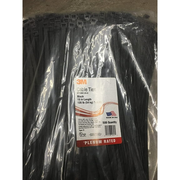 CT15BK120-D - 15in Black 120 LB Cable Tie (06277) - (Pack of 500)