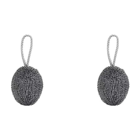 ZOURIH 2 Pcs Stainless Steel Cleaner Scouring Pads with Rope – Industrial & Commercial Strength Large Cleaning Supplies Dish Sponge Silver ZOURIH 2 Pcs Stainless Steel Cleaner Scouring Pads with Rope – Industrial & Commercial Strength Large Cleaning Supplies Dish Sponge Silver