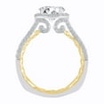 thumbnail image 2 of AFFY (0.54 Cttw) Round White Natural Diamond Two Tone Semi Mount Engagement Ring In 14k Solid White Gold (I-J Color, I2-I3 Clarity) Ring Size-6, 2 of 3
