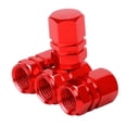 thumbnail image 2 of 4 piezas de vástago de válvula de neumático de coche tapas de aire de neumáticos reemplaza el sello fácil de instalar accesorio de aleación rojo DYNWAVEMX Tapas de vástago de válvula de neumático de automóvil, 2 of 8