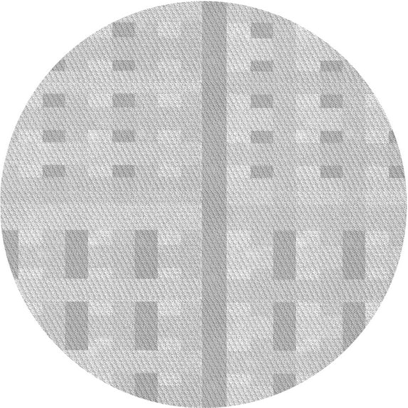 Ahgly Company Indoor Round Patterned Dark Gray Area Rugs, 4' Round