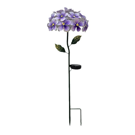 

NIUREDLTD LED Solar Hydrangea Flower Lamp Ground Plug Lawn Lamp Garden Lamp