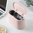 thumbnail image 5 of Mini Trash Can with Lid 8.7x4.3x5.1in Removable Plastic Countertop Waste Bin Small Covered Design for Bathroom Office Kitchen Desk Coffee Table, 5 of 5
