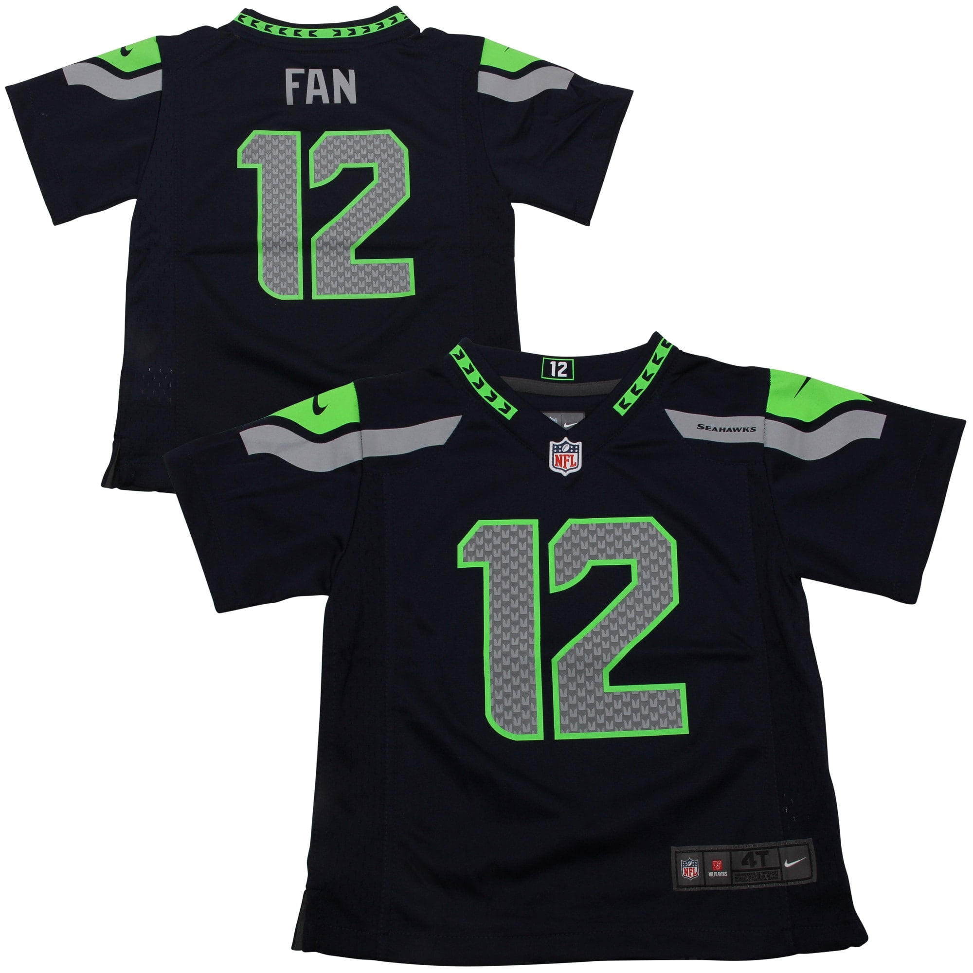 12s Seattle Seahawks Nike Toddler Game Jersey - College Navy - Walmart.com - Walmart.com