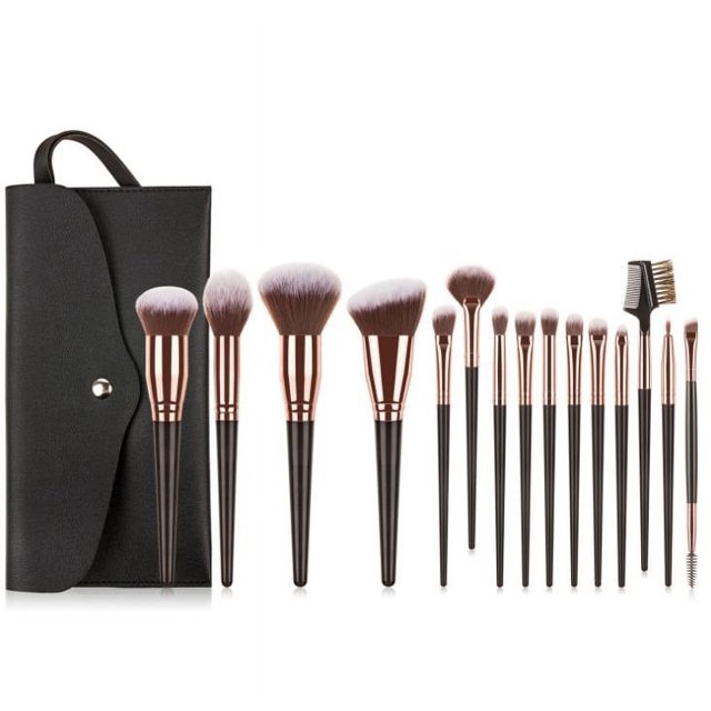 7 piezas, 10 piezas, 15 piezas de pinceles de maquillaje gigantes, 15 piezas de pinceles de maquillaje dorados, pinceles de base para trajes, herramientas de belleza