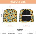 thumbnail image 3 of Blue Green Leaf Sunflower Pattern Seat Covers for Dining Room Chairs Set Of 4,Stretch Printed Washable Chair Seat Cover with Elastic Ties and Button,Removable Waterproof Couch Cushion Covers, 3 of 6