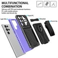 thumbnail image 2 of Nalacover Heavy Duty Case for Samsung Galaxy S23 Ultra, Hybrid Rugged PC + Soft TPU Military Grade Shockproof Cover with Hidden Bracket Removable Belt Clip Heat Dissipation Anti-Fall Case,Purple, 2 of 12