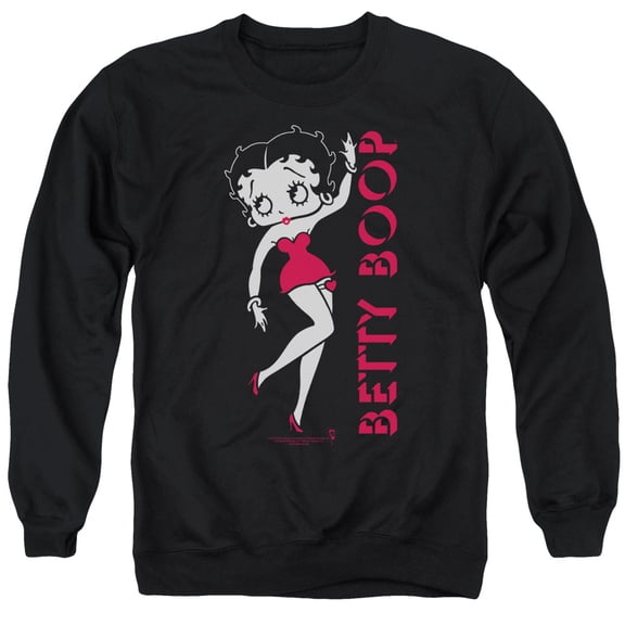 Betty Boop Classic Adult Crewneck Sweatshirt Black