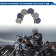thumbnail image 2 of Accesorios para Cascos de Motocicleta Decoración Calcomanías de Pétalos para Cascos de Motocicleta Bicicleta Esquí Gris Azul Peluche 1 Pcs, 2 of 6