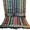 thumbnail image 3 of New Gold Brown Orange White Retro Vintage Jacquard Woven Acoustic Electric Guitar Strap, 3 of 13