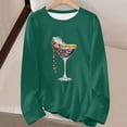 thumbnail image 5 of Xdegoge Mardi Gras Shirts for Women Long Sleeve Cocktail Mask Beads Print Loose Fit Tee Holiday Party Tops Casual Crewneck T-Shirt, 5 of 5