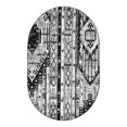 thumbnail image 3 of Unique Loom Portland Collection Area Rug - Orford (5' x 8' Oval Black and White/Black), 3 of 10