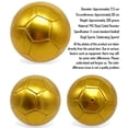 thumbnail image 4 of No. 5 (the official 11-player match ball) is a high-end machine-sewn football with a solid color design in gold and silver.,Gold, 4 of 5