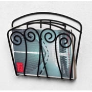 Spectrum Diversified Scroll Magazine Rack, Wall Mount, Black
