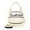 White, variant on Round Shoulder Bag Women Chain Messenger Handbag Decor Bag (Basketball Blue)