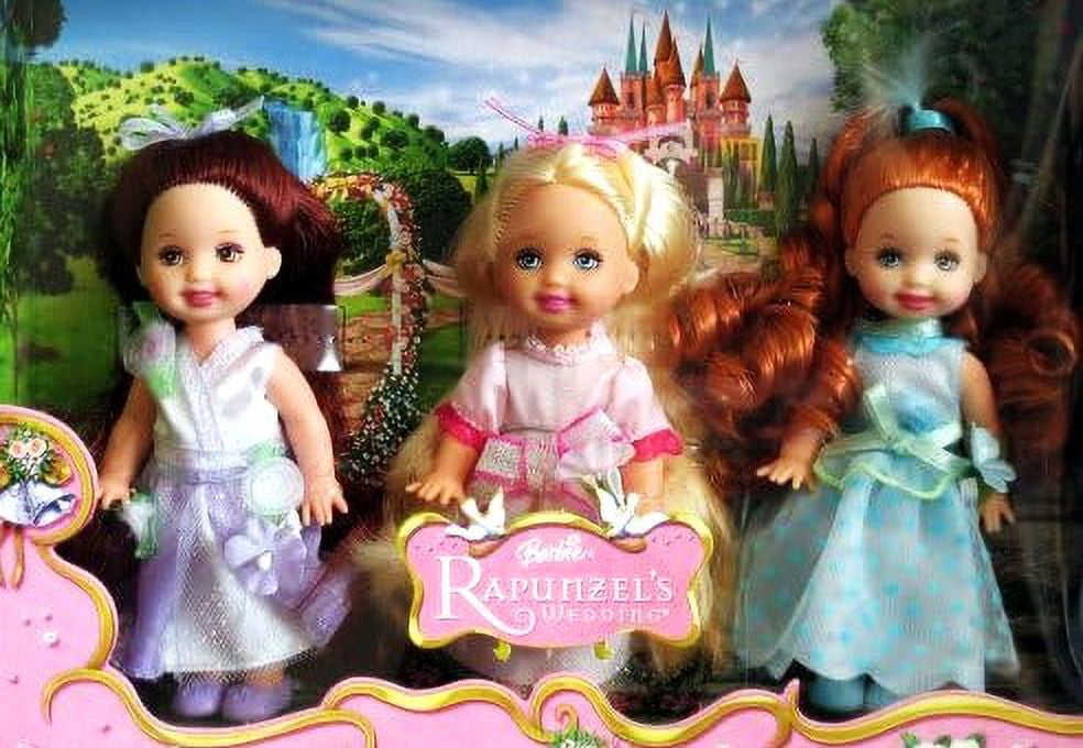 Barbie Rapunzel's Wedding Kelly Flower Girls Doll Set 2005 Mattel J9003