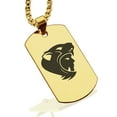 thumbnail image 1 of Stainless Steel Aztec Jaguar Warrior Champion Dog Tag Pendant Necklace, 1 of 3