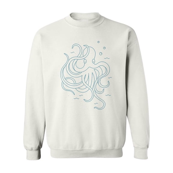 Linear Octopus  Sweatshirt Men -Image by Shutterstock, Male Small