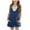 Dark Blue, variant on Kaemgyyd 5-14 Years Little Girls Jean Overalls Loose Fit V Neck Sleeveless Denim Shorts Romper Soft Strechy Summer Outfit with Pockets
