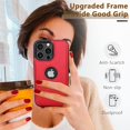 thumbnail image 2 of Compatible avec Étui iPhone 15 Pro en Cuir Premium TPU Hybride, Marron, 2 of 4